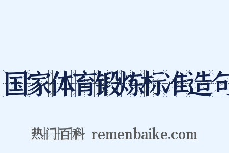 国家体育锻炼标准造句是什么意思的图片